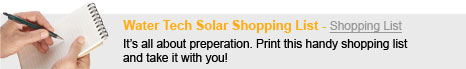 Water Tech Solar Shopping List